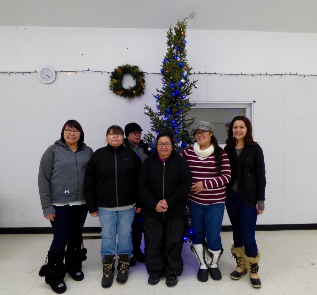 (from left to right) Sophia Edwards, Mary Cecile Patrick, Catherine Sutherland, Mary Ann Gull, Joanne Hunter, Felicia Danesi. Missing in the group picture is student Denise Patrick.  By Pam Chookomoolin
